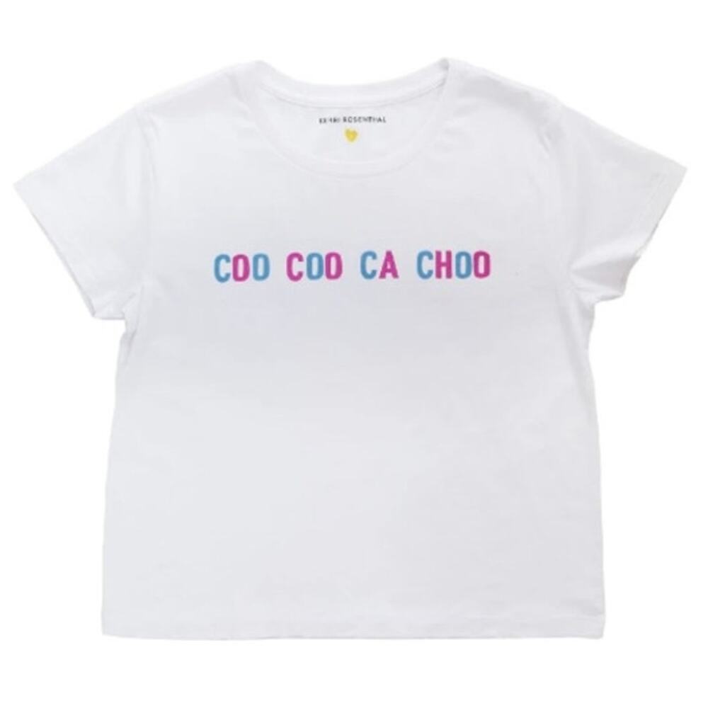 Kerri Rosenthal Coo Coo Ca Choo White Crewneck Tee XS
